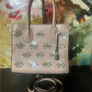 Michael Kors Elegant  Floral Embellished Top handle Handbag